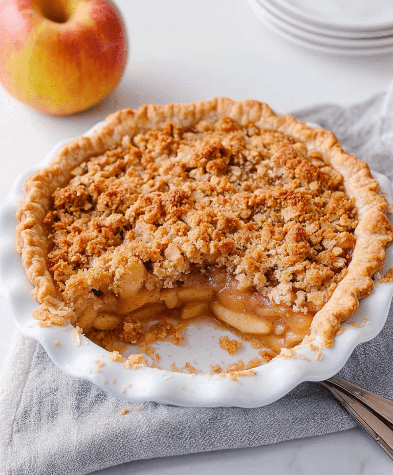Apple Crumble Pie Recipe - avarecipes.com