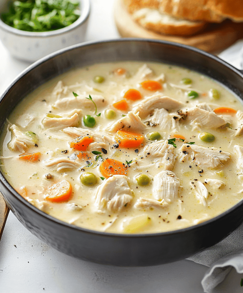 Creamy Chicken Soup Recipe - avarecipes.com